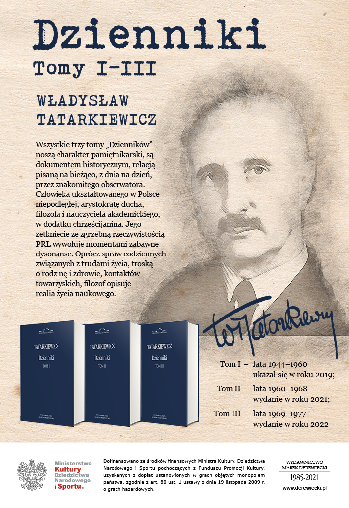 Plakat Władysław Tatarkiewicz, Dzienniki, t. I–III
