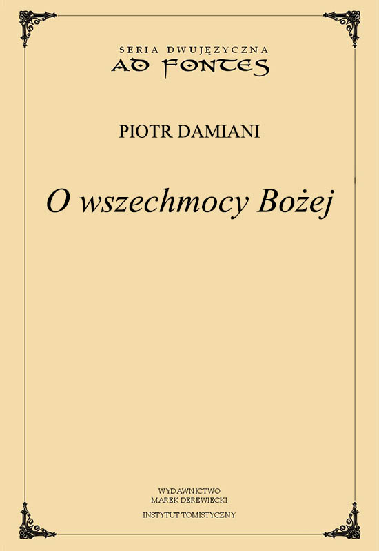 Piotr Damiani - O wszechmocy Bożej