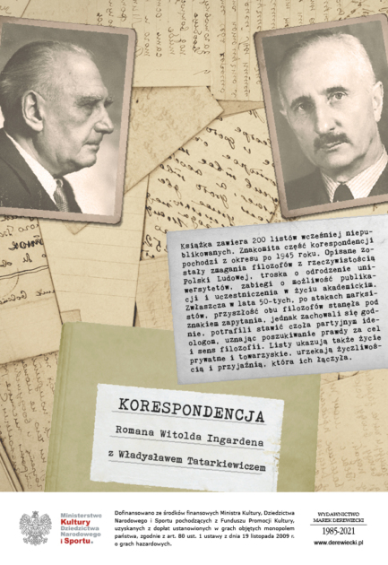Plakat Korespondencja Romana Witolda Ingardena z Władysławem Tatarkiewiczem